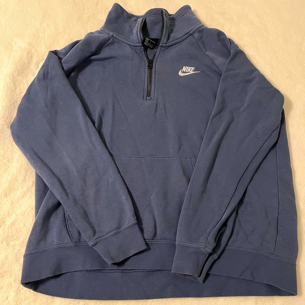 Nike Quarter Zip Pullover in Navy Blue